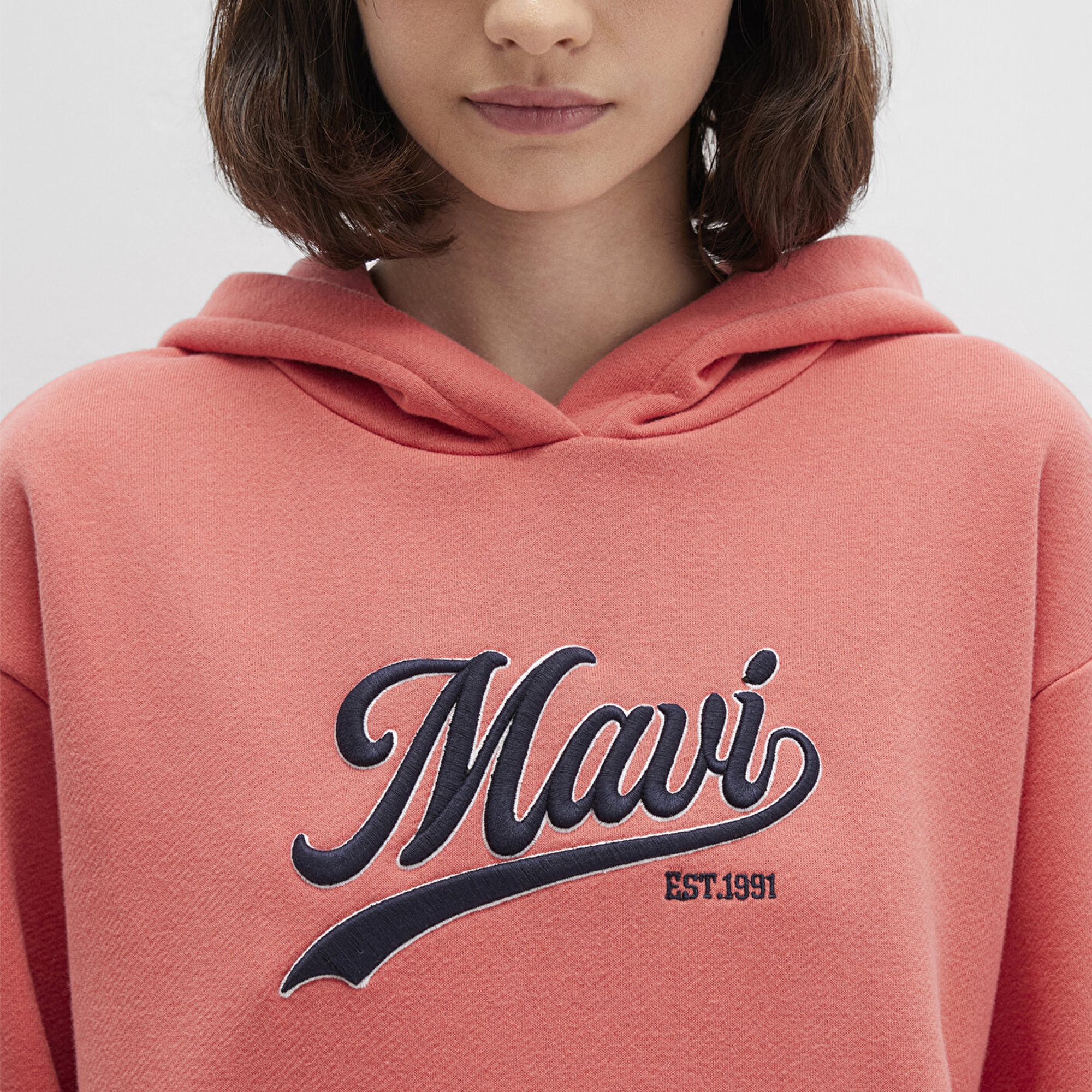 Mavi Mavi Logo Baskılı Pembe Sweatshirt 1S10420-71076