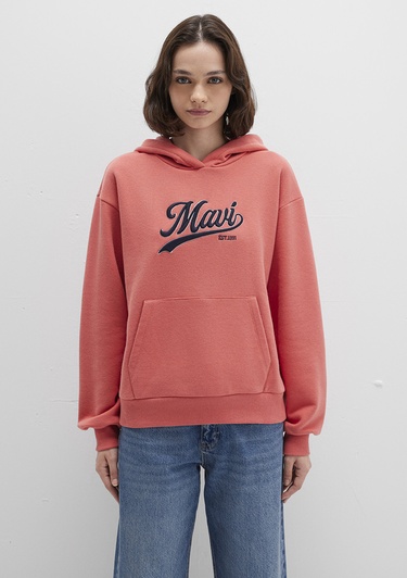  Mavi Mavi Logo Baskılı Pembe Sweatshirt 1S10420-71076