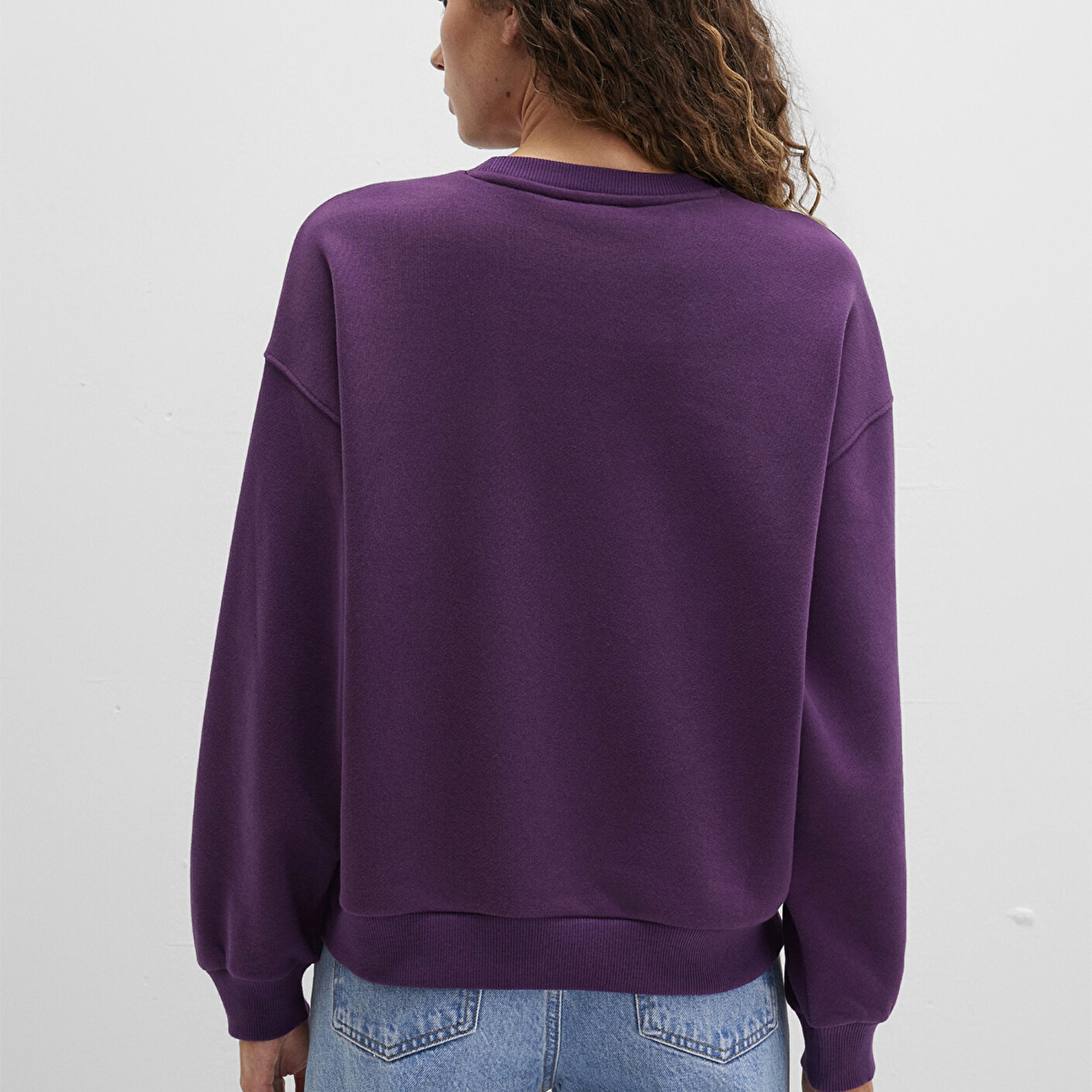 Mavi Mavi Logo Baskılı Mor Sweatshirt 1S10419-70679