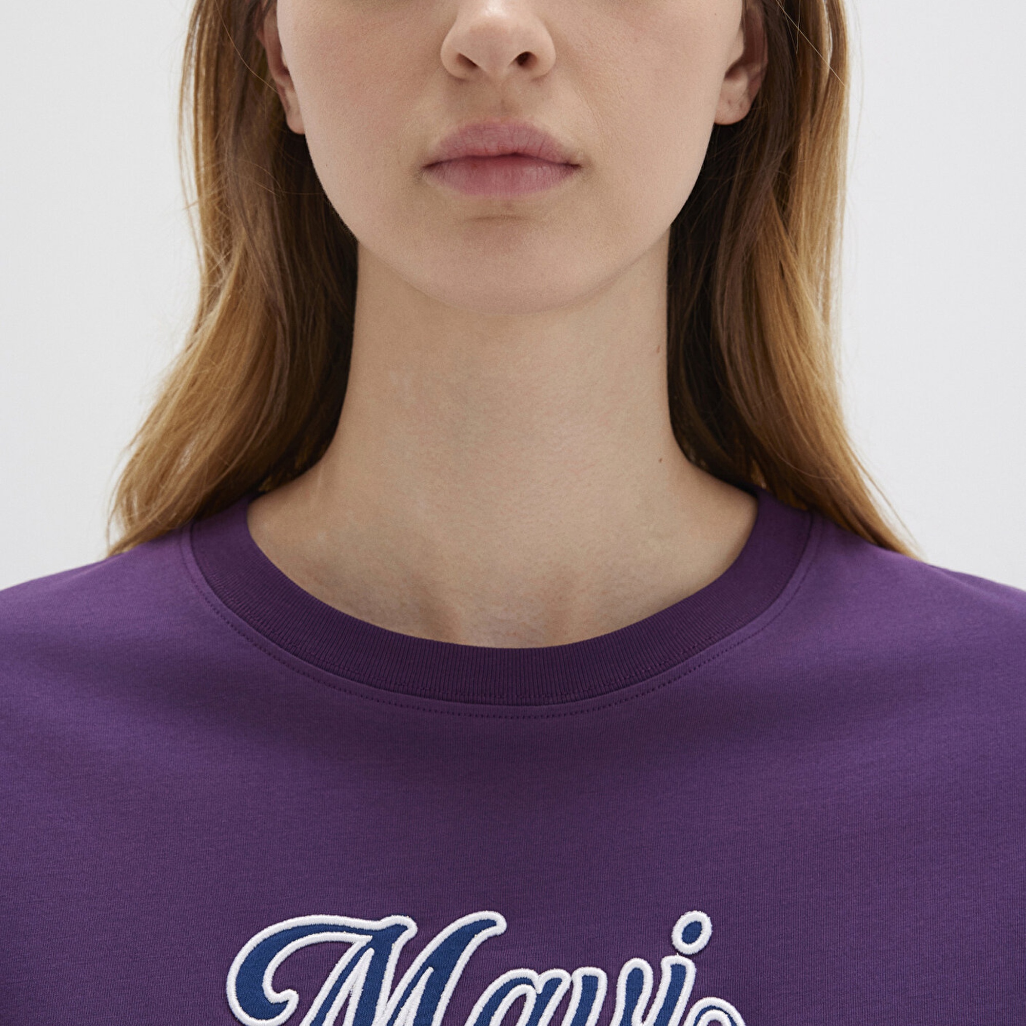 Mavi Mavi Logo Baskılı Mor Tişört Regular Fit / Normal Kesim 1613565-70679