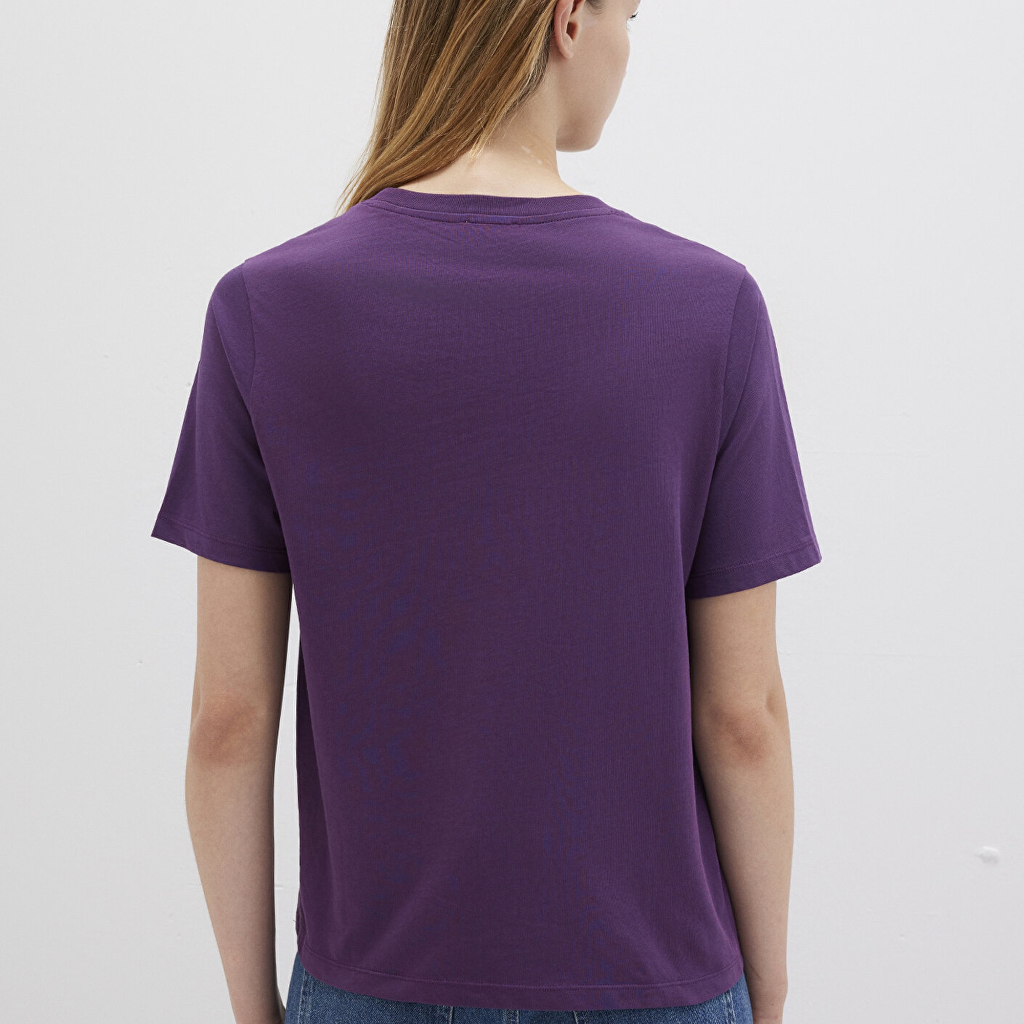 Mavi Mavi Logo Baskılı Mor Tişört Regular Fit / Normal Kesim 1613565-70679