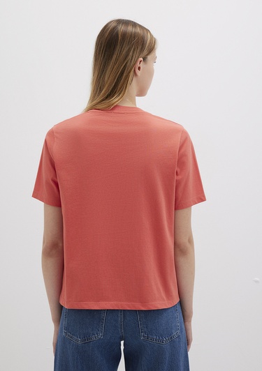  Mavi Mavi Logo Baskılı Turuncu Tişört Regular Fit / Normal Kesim 1613565-71076