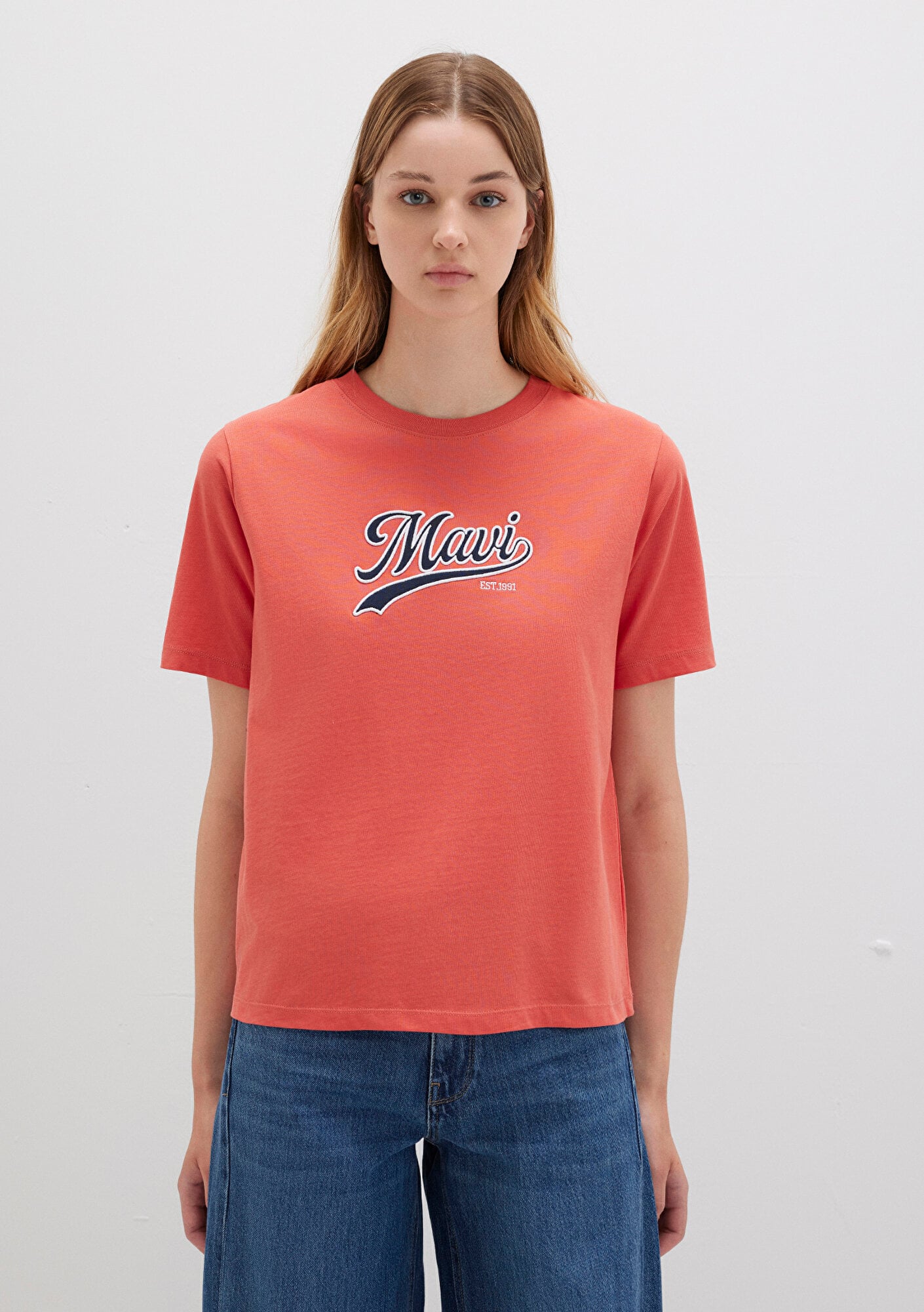 Mavi Mavi Logo Baskılı Turuncu Tişört Regular Fit / Normal Kesim 1613565-71076