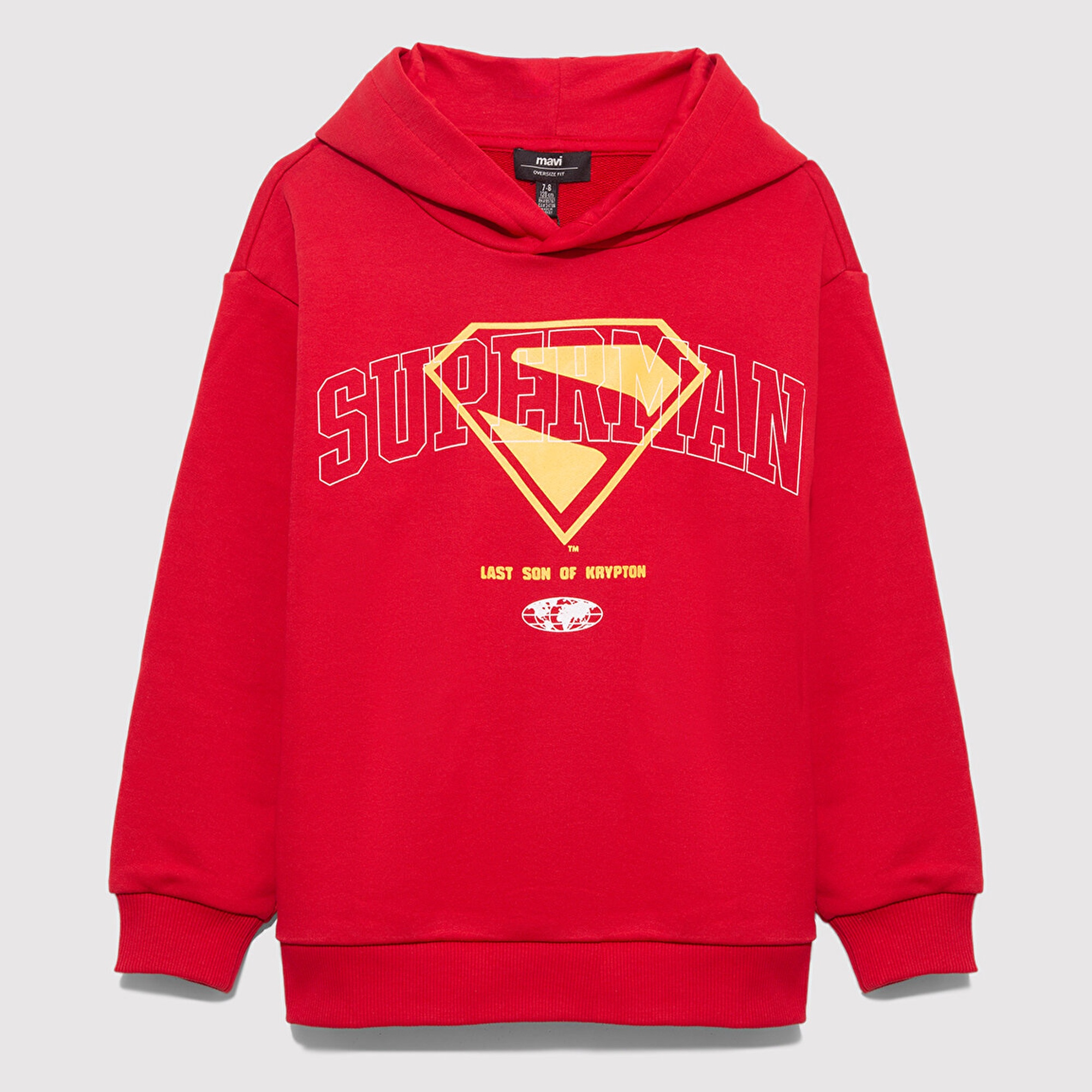 Mavi Superman Baskılı Kırmızı Sweatshirt 6S10133-88016