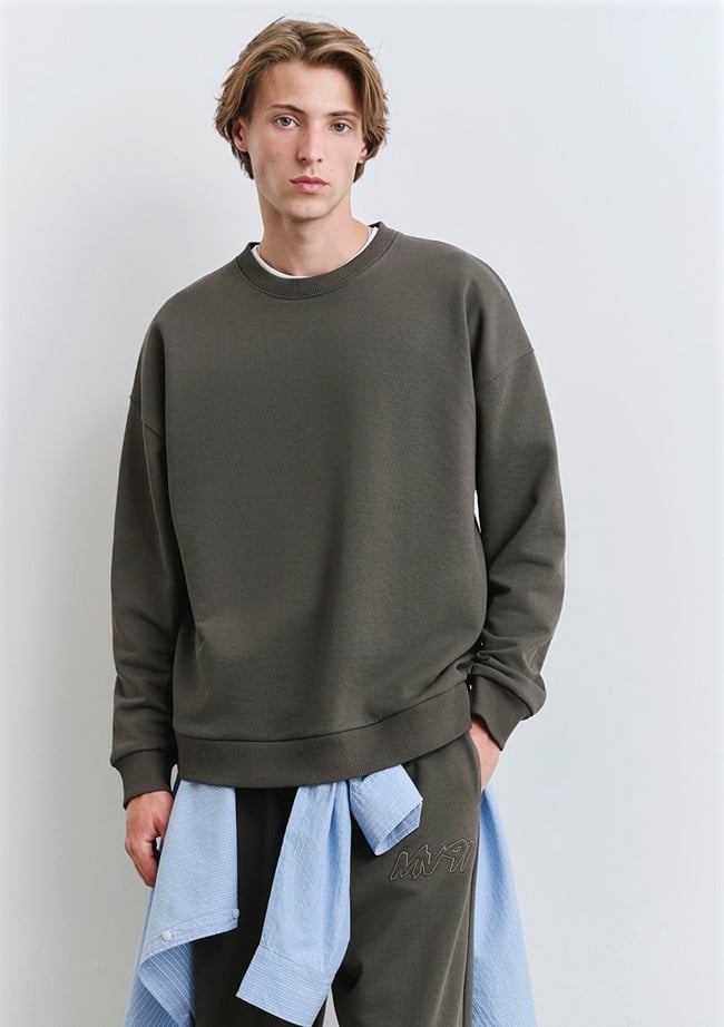  Mavi MV91 Sırt Baskılı Yeşil Sweatshirt 0S10405-71542