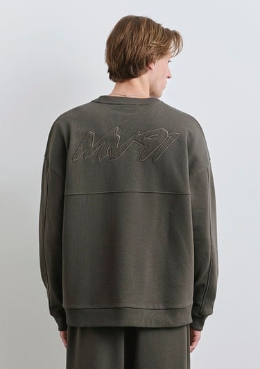  Mavi MV91 Sırt Baskılı Yeşil Sweatshirt 0S10405-71542