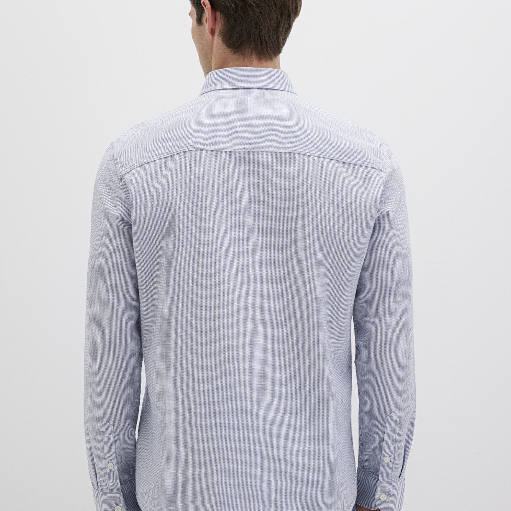 Mavi Çizgili Mavi Gömlek Slim Fit / Dar Kesim 0211653-90862