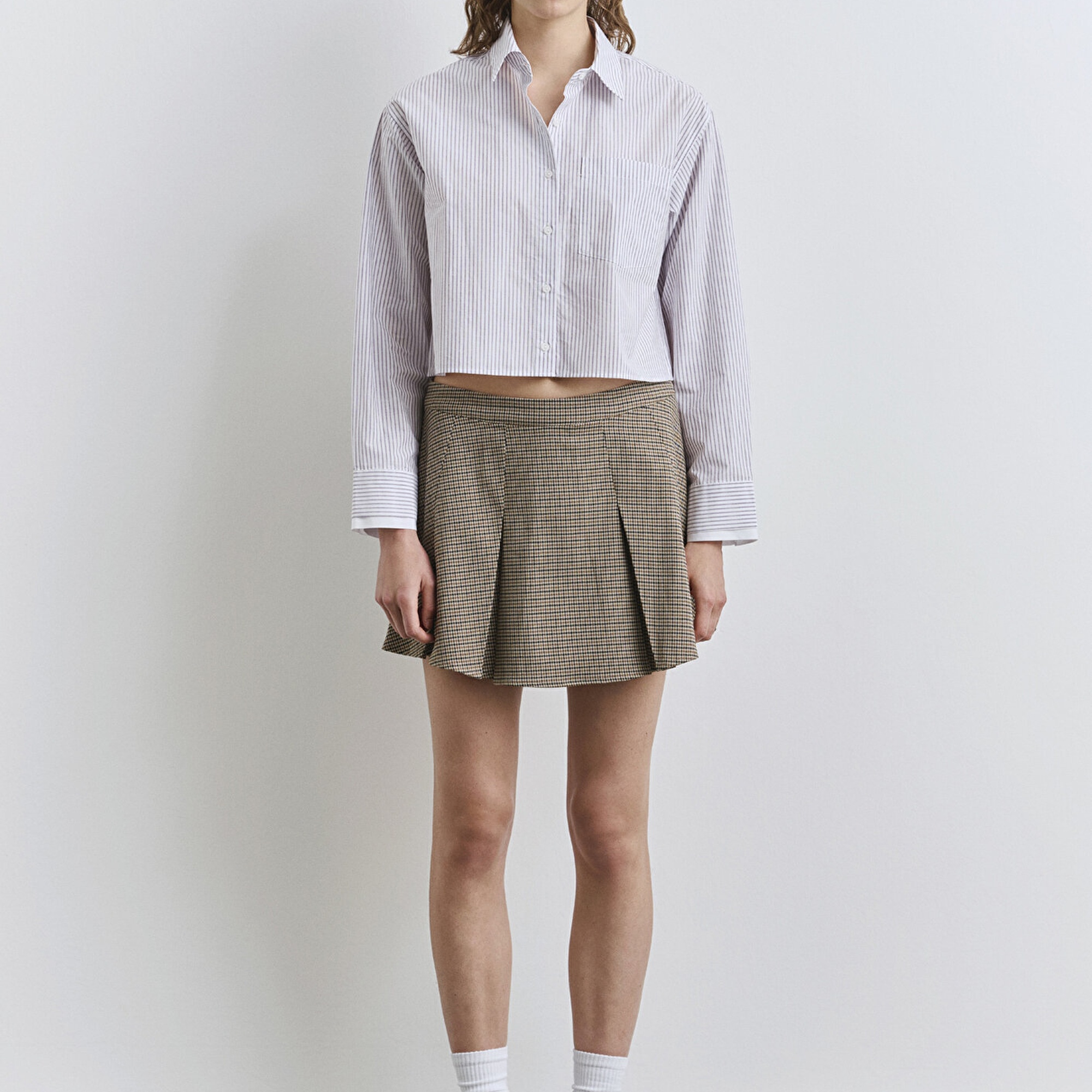 Mavi Çizgili Beyaz Gömlek Regular Fit / Normal Kesim 1211195-90720