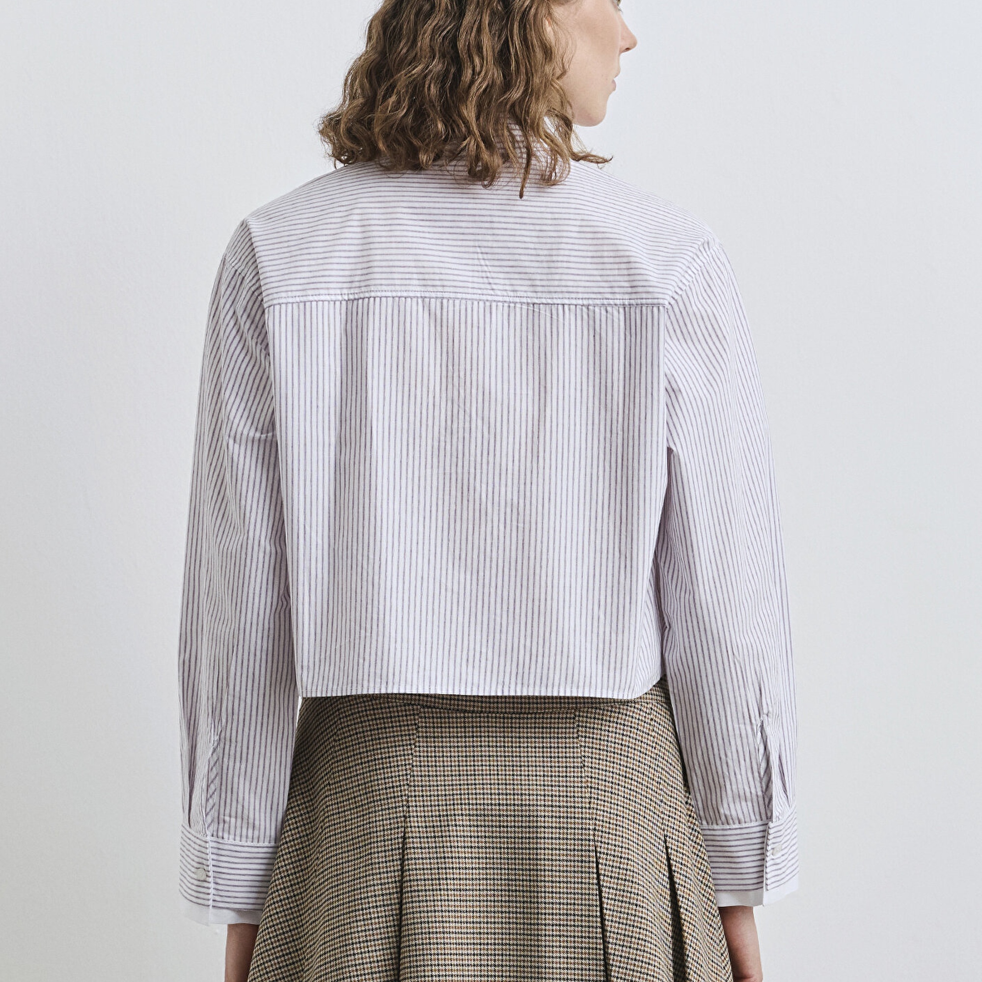 Mavi Çizgili Beyaz Gömlek Regular Fit / Normal Kesim 1211195-90720