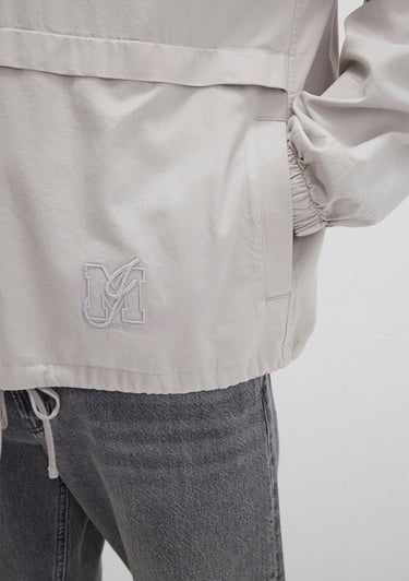  Mavi Yarı Fermuarlı Kanguru Cepli Gri Sweatshirt 0211684-70074