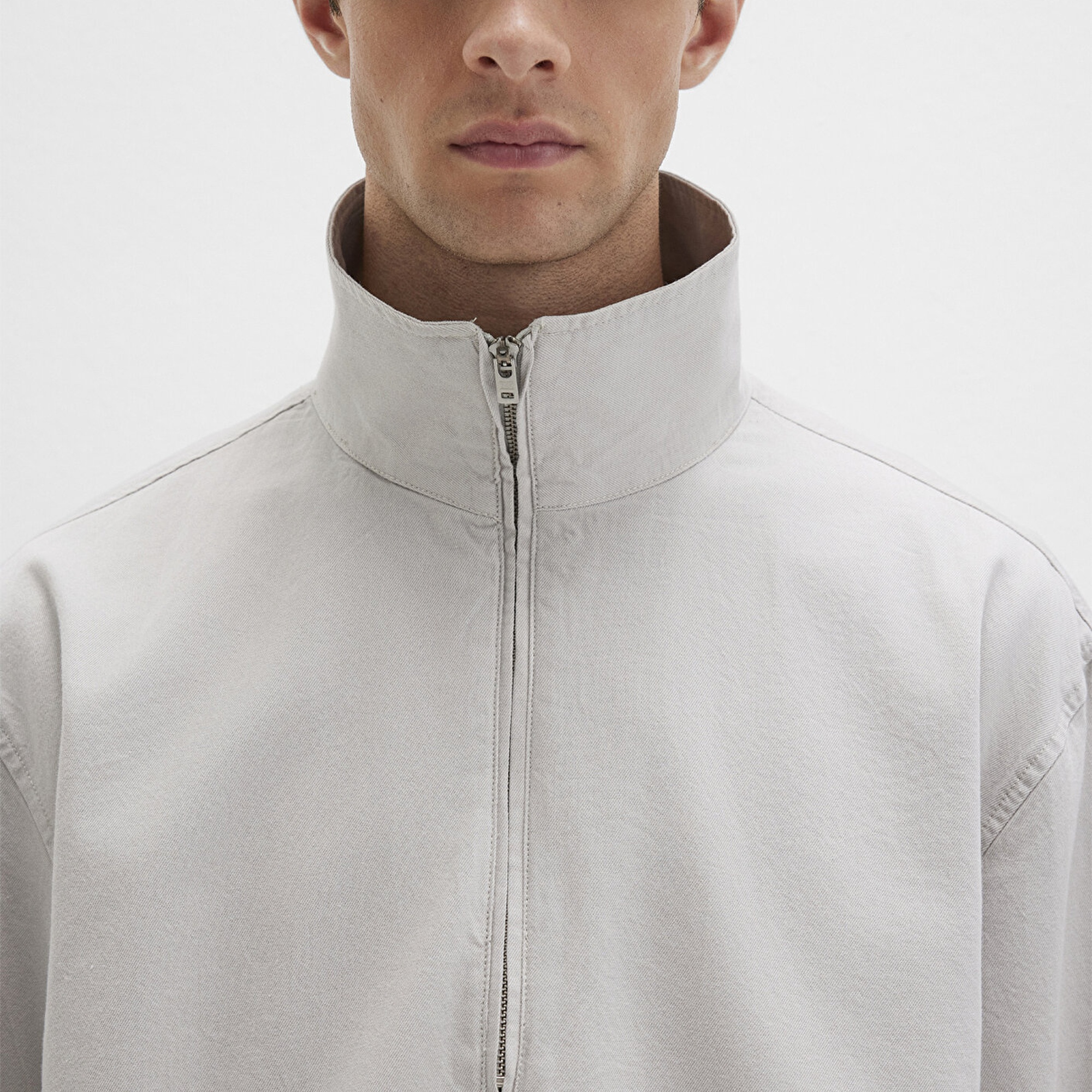 Mavi Yarı Fermuarlı Kanguru Cepli Gri Sweatshirt 0211684-70074