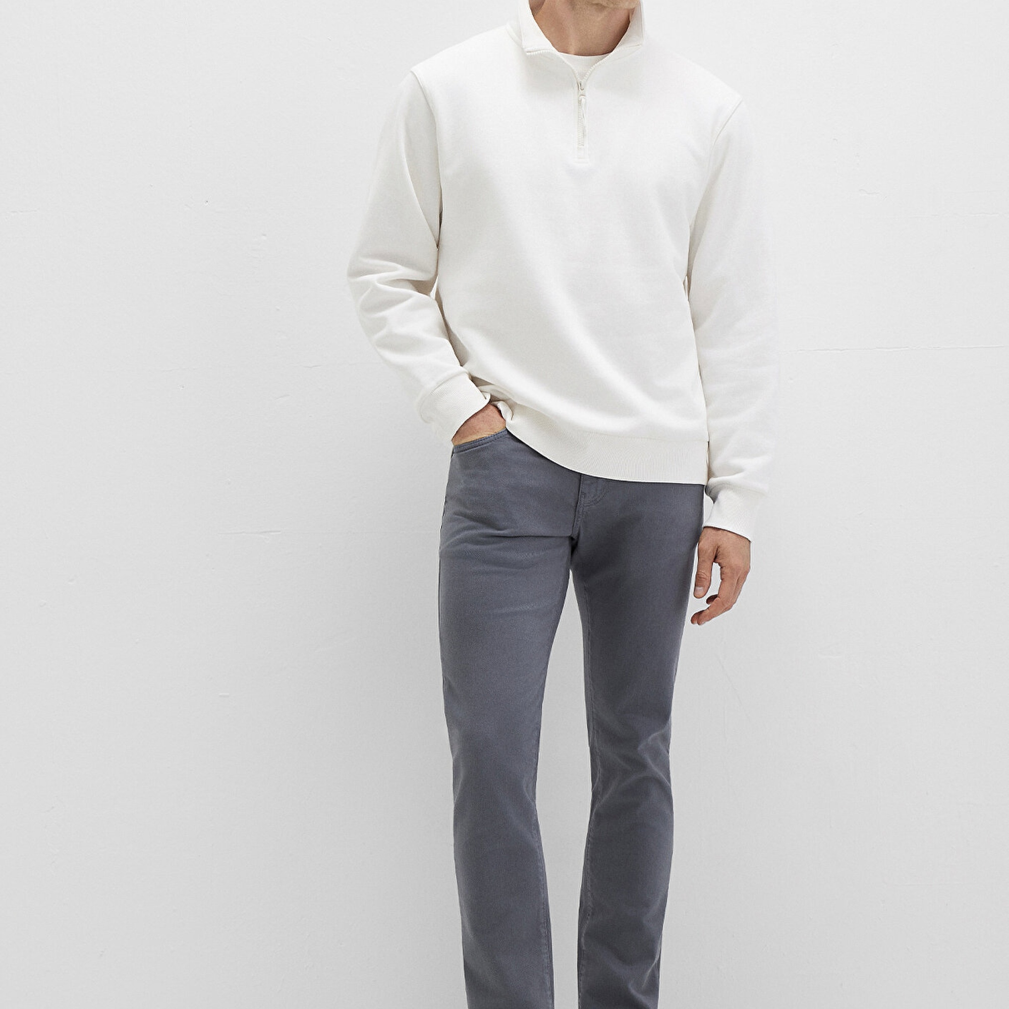 Mavi Jake Sisli Gri Gabardin Pantolon 0042290683