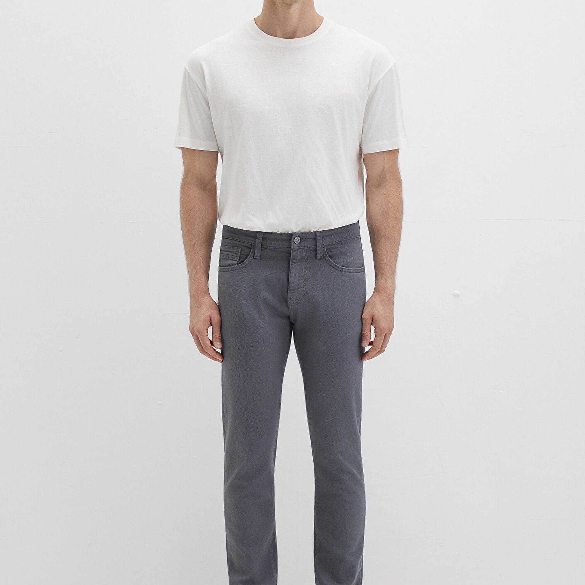 Mavi Jake Sisli Gri Gabardin Pantolon 0042290683