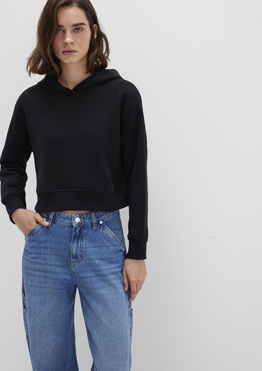  Mavi Kapüşonlu Siyah Sweatshirt 1S10386-900