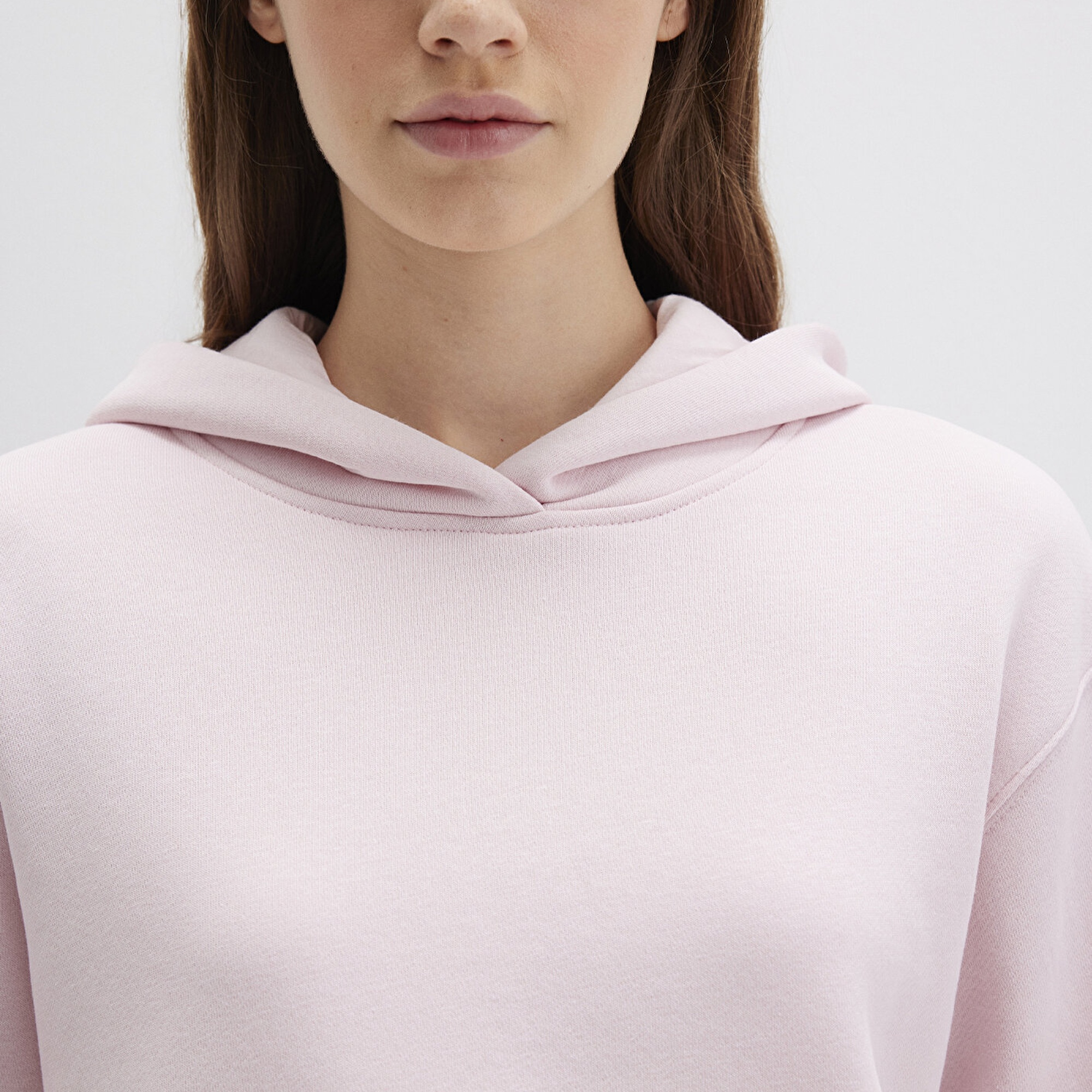 Mavi Kapüşonlu Pembe Sweatshirt 1S10386-71006
