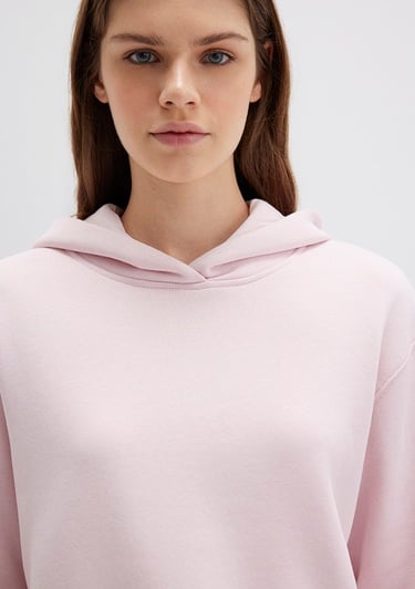  Mavi Kapüşonlu Pembe Sweatshirt 1S10386-71006