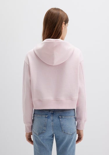  Mavi Kapüşonlu Pembe Sweatshirt 1S10386-71006