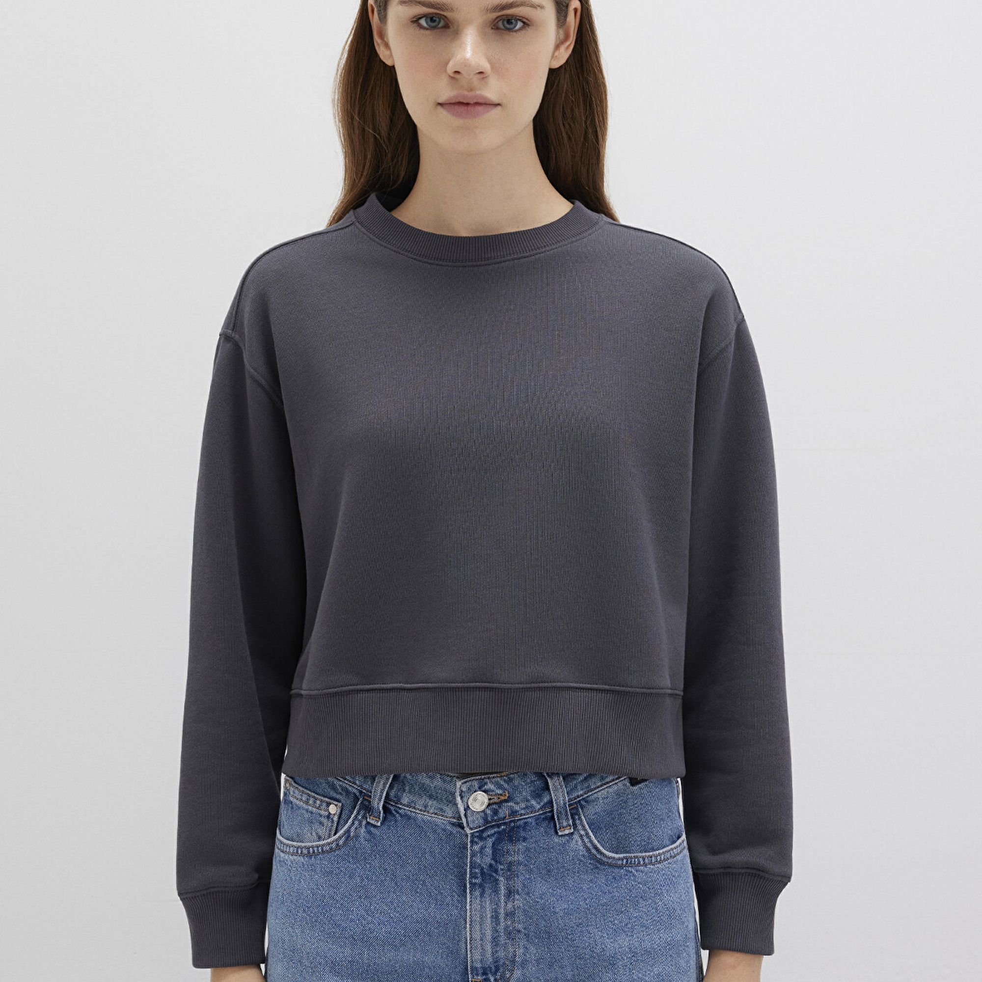 Mavi Bisiklet Yaka Antrasit Sweatshirt 1S10387-83620
