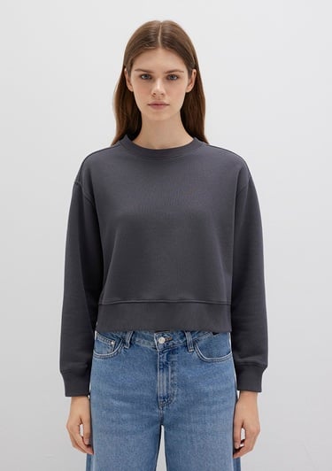  Mavi Bisiklet Yaka Antrasit Sweatshirt 1S10387-83620