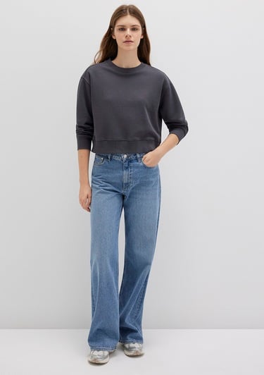  Mavi Bisiklet Yaka Antrasit Sweatshirt 1S10387-83620