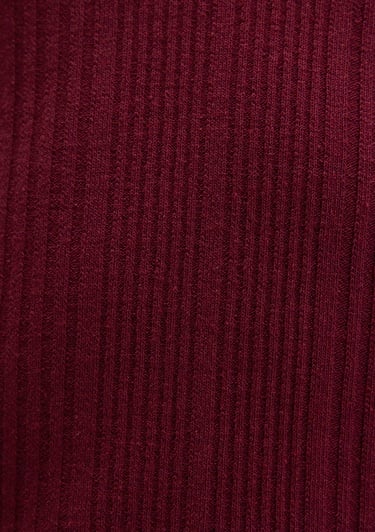  Mavi Düğme Detaylı Bordo Tişört Fitted / Vücuda Oturan Kesim 1613374-70427