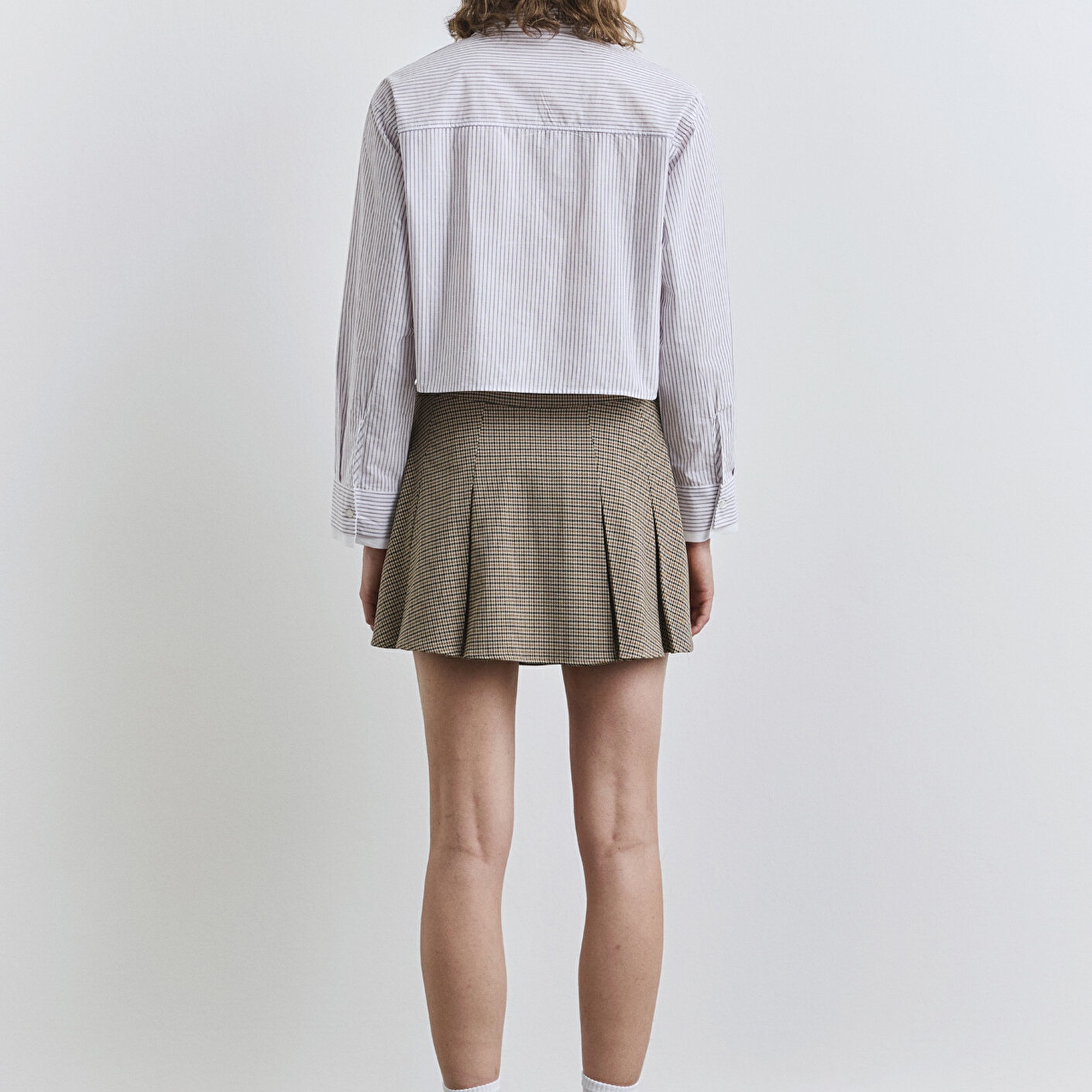 Mavi Pötikare Pileli Mini Etek 1310725-87491