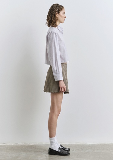  Mavi Pötikare Pileli Mini Etek 1310725-87491