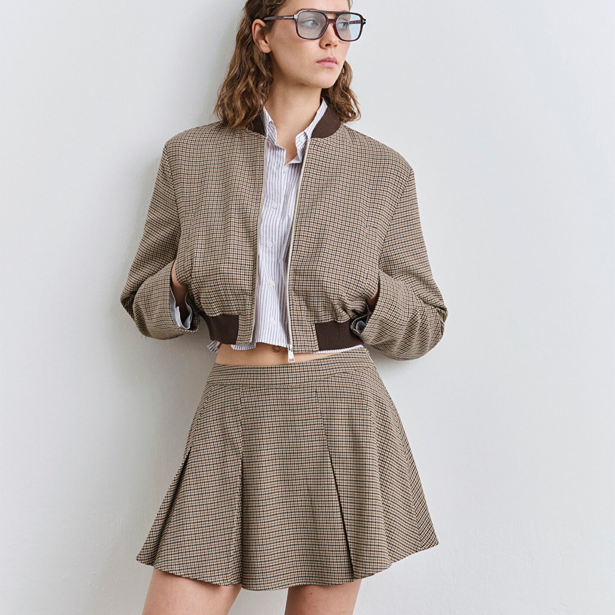 Mavi Potikare Kahverengi Bomber Ceket 1110773-87491