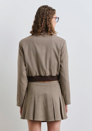  Mavi Potikare Kahverengi Bomber Ceket 1110773-87491