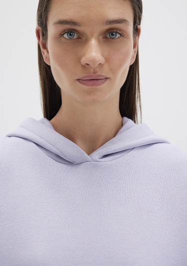  Mavi Kapüşonlu Lila Basic Sweatshirt 167299-70531