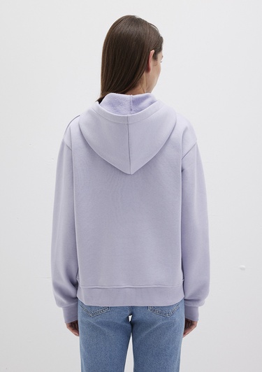  Mavi Kapüşonlu Lila Basic Sweatshirt 167299-70531