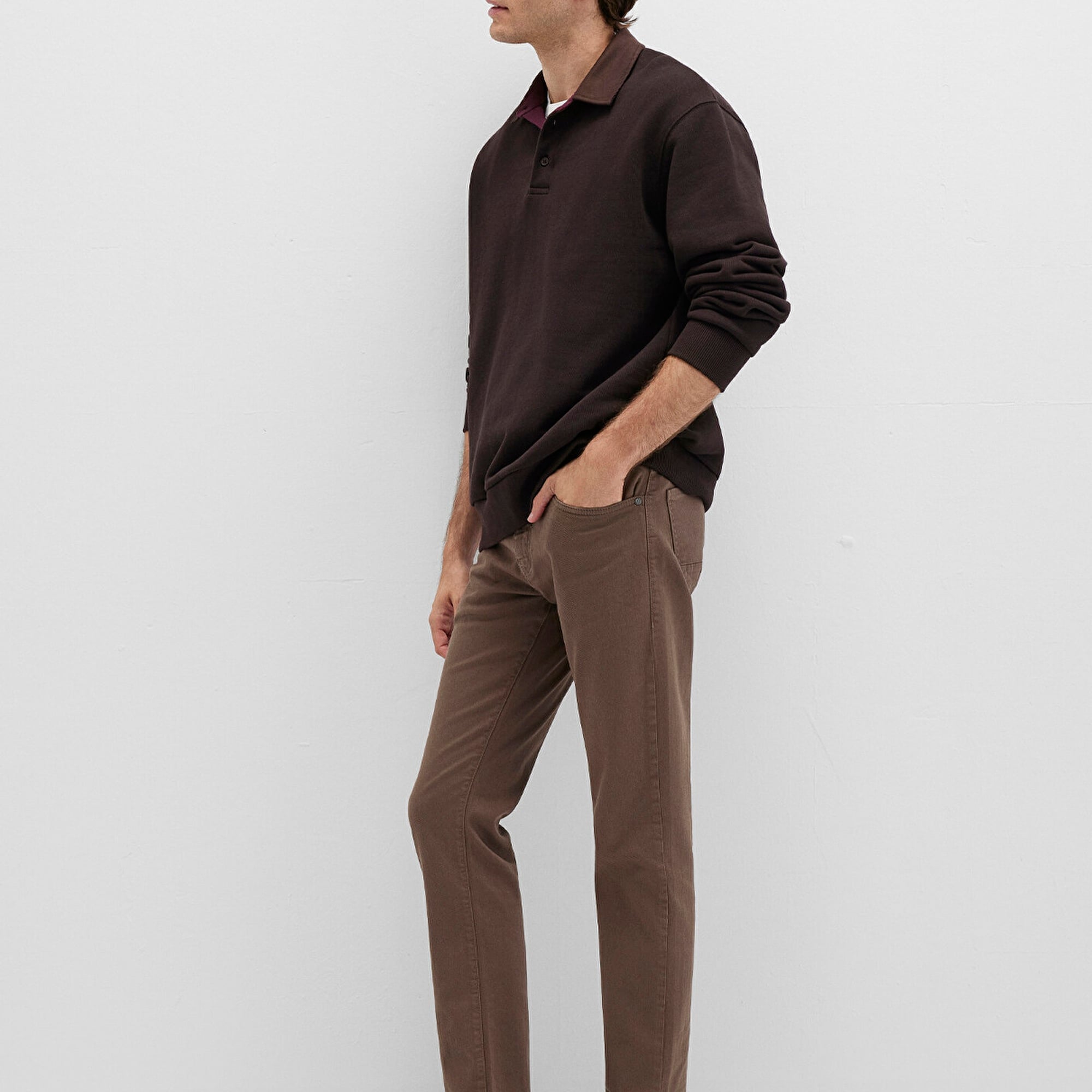 Mavi Marcus Kahverengi Comfort Gabardin Pantolon 0035190680