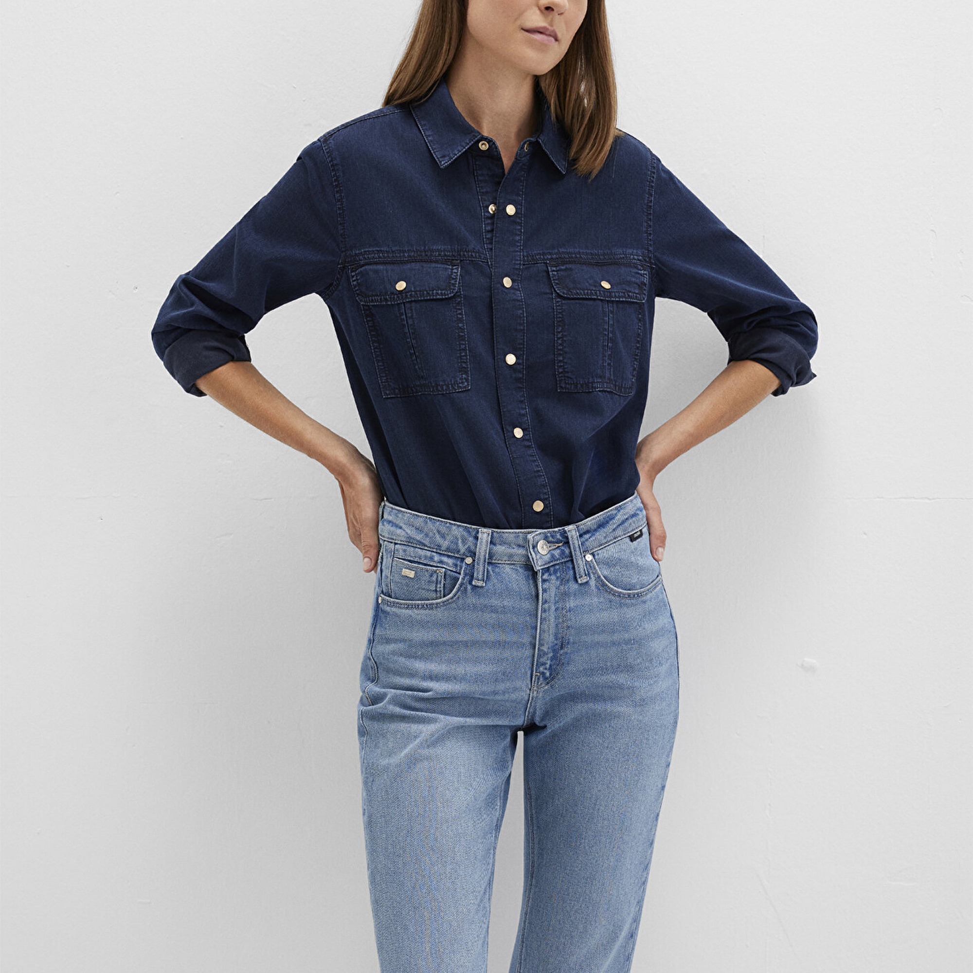 Mavi Nia Gold Premium Mürekkep Mavi Jean Pantolon Fitted / Vücuda Oturan Kesim 1211137-90540