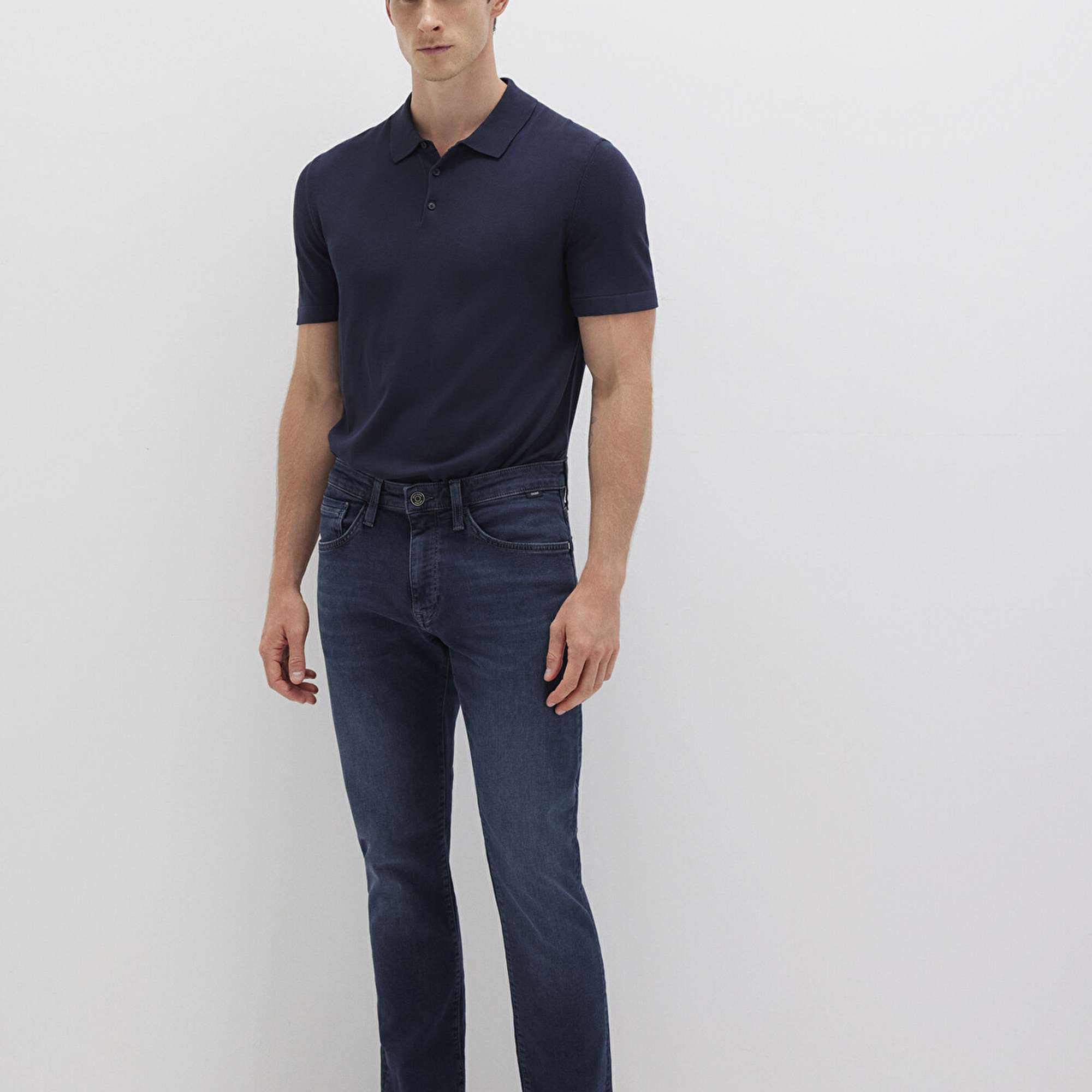 Mavi Marcus Sporty Puslu Mürekkep Mavi Jean Pantolon 0035190650