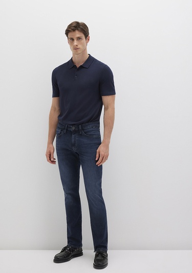  Mavi Marcus Sporty Puslu Mürekkep Mavi Jean Pantolon 0035190650