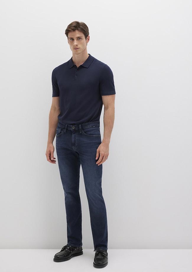  Mavi Marcus Sporty Puslu Mürekkep Mavi Jean Pantolon 0035190650