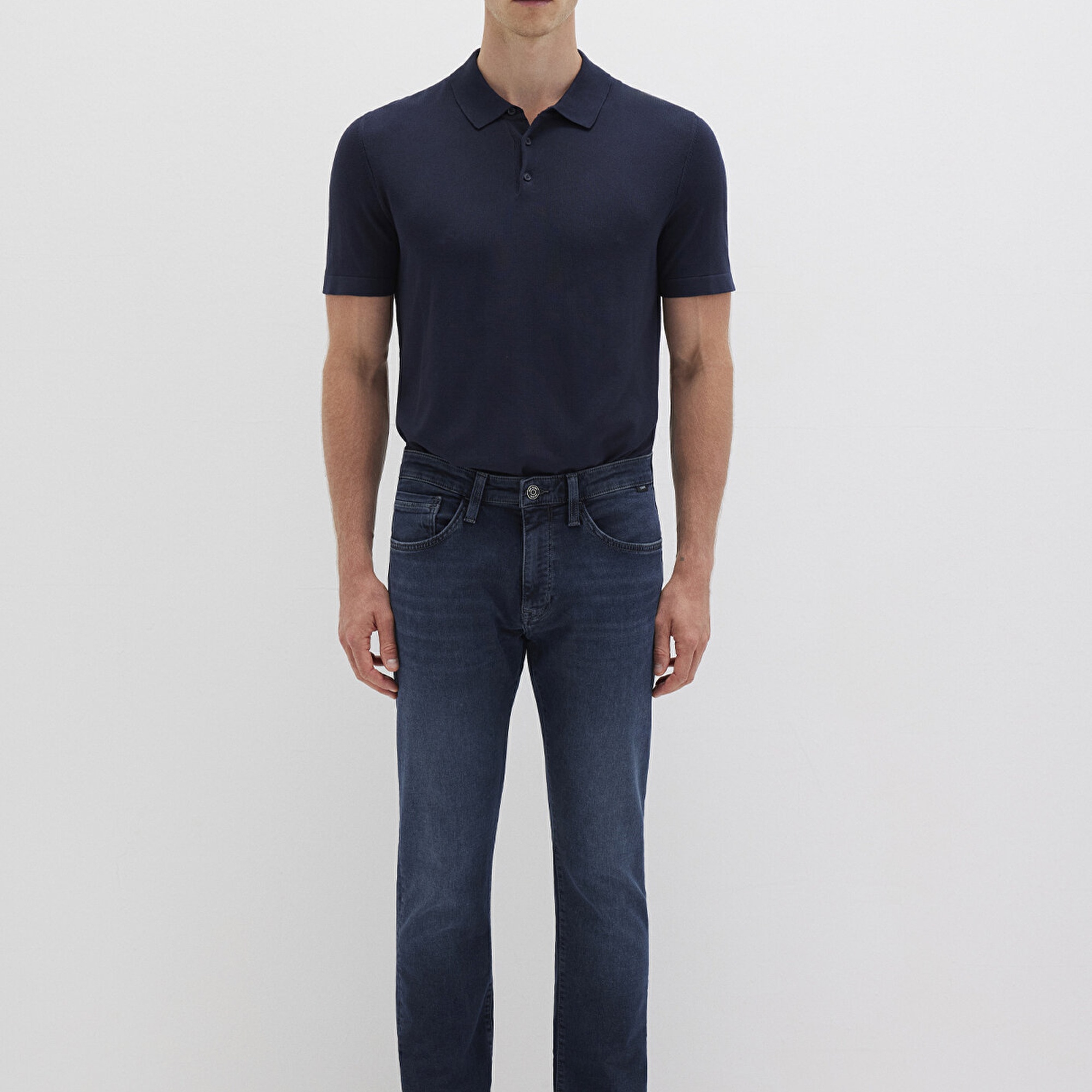 Mavi Marcus Sporty Puslu Mürekkep Mavi Jean Pantolon 0035190650