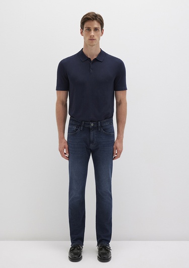  Mavi Marcus Sporty Puslu Mürekkep Mavi Jean Pantolon 0035190650