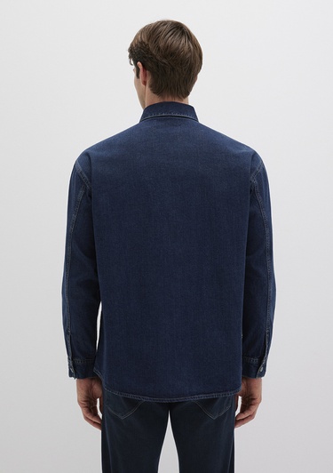  Mavi Aidan Mavi Black Vintage Indigo Mavisi Jean Gömlek Regular Fit / Normal Kesim 0210588-90768