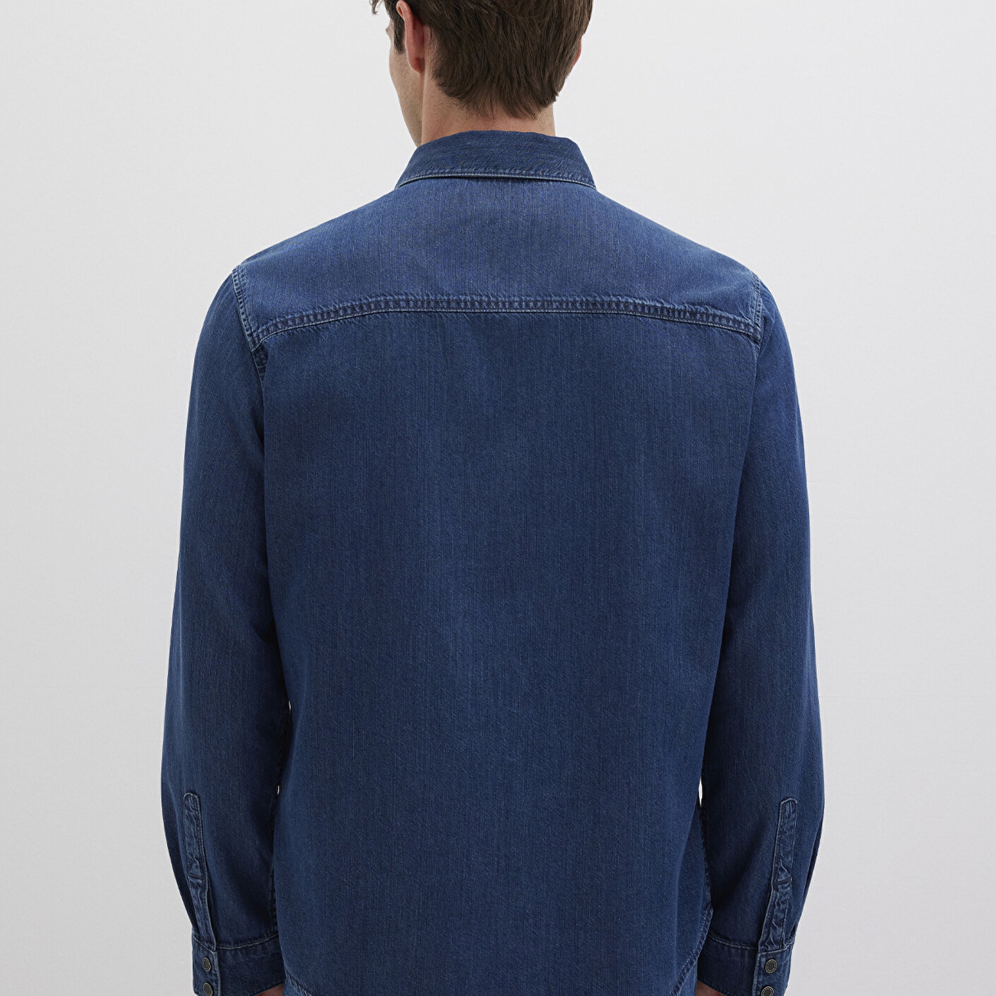 Mavi Roy Lux Black Koyu Indigo Mavisi Jean Gömlek Slim Fit / Dar Kesim 0210496-90767