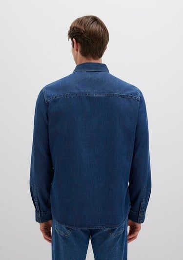  Mavi Roy Lux Black Koyu Indigo Mavisi Jean Gömlek Slim Fit / Dar Kesim 0210496-90767