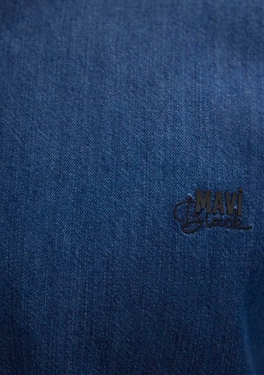  Mavi Roy Lux Black Koyu Indigo Mavisi Jean Gömlek Slim Fit / Dar Kesim 0210496-90767