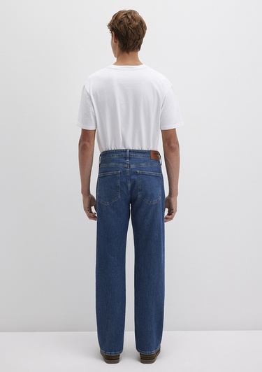  Mavi Lisbon Classic Denim Puslu Vintage Koyu Mavi Jean Pantolon 0010039-90818