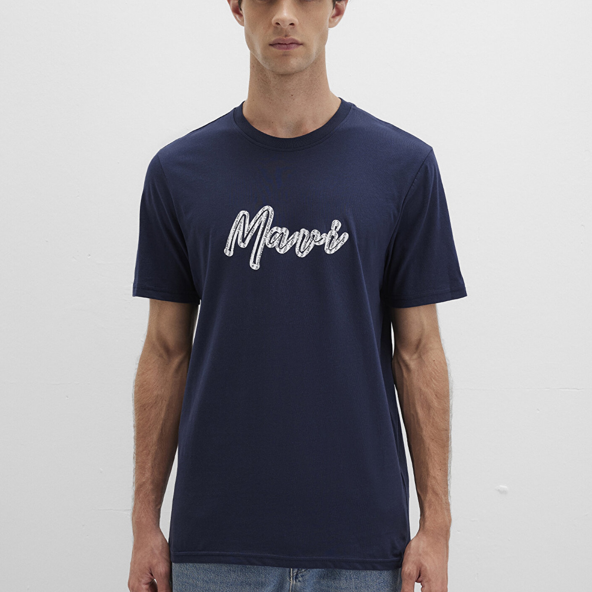 Mavi Mavi Baskılı Lacivert Tişört Regular Fit / Normal Kesim 0612935-70490