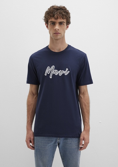  Mavi Mavi Baskılı Lacivert Tişört Regular Fit / Normal Kesim 0612935-70490