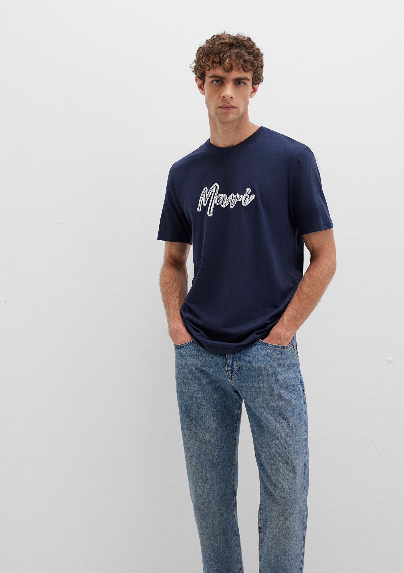  Mavi Mavi Baskılı Lacivert Tişört Regular Fit / Normal Kesim 0612935-70490