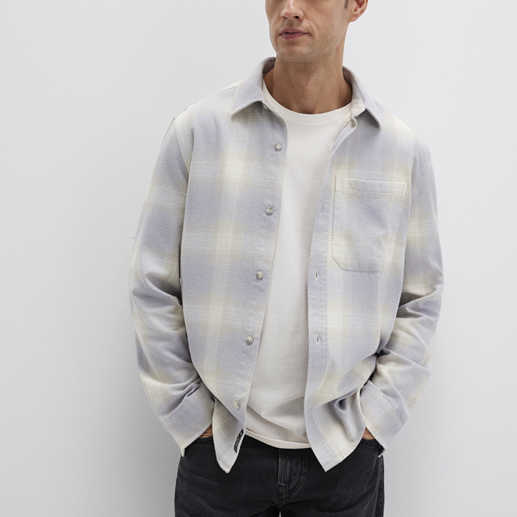 Mavi Kareli Mavi Gömlek Regular Fit / Normal Kesim 0211637-90847