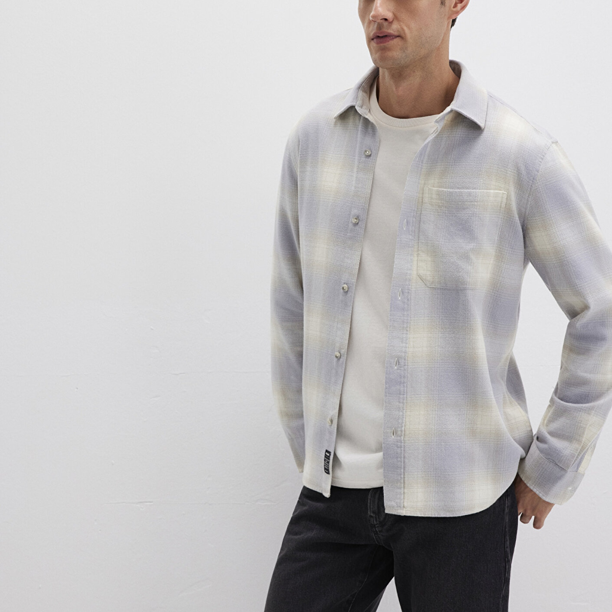 Mavi Kareli Mavi Gömlek Regular Fit / Normal Kesim 0211637-90847