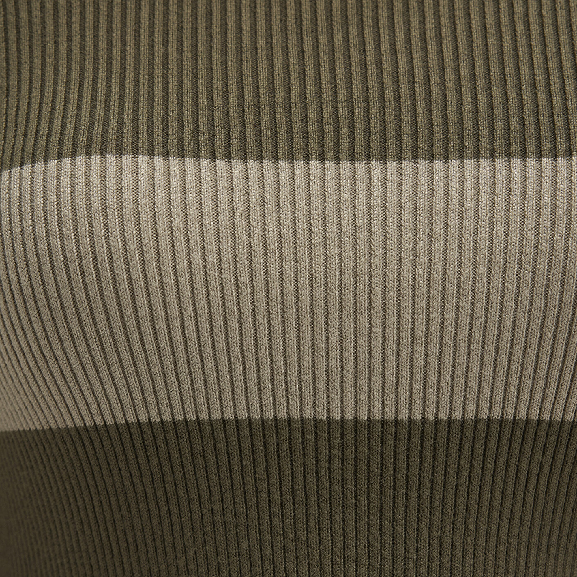 Mavi Blok Renkli Haki Kazak Crop / Kısa Kesim 1710724-90943