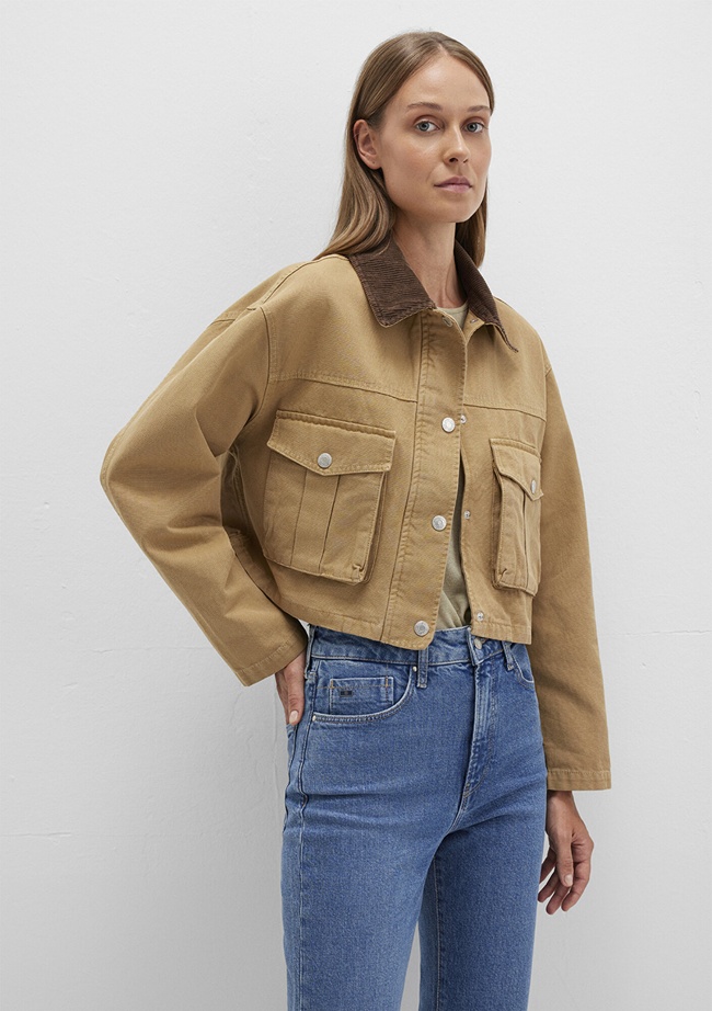  Mavi Kadife Yakalı Kahverengi Ceket Loose Fit / Bol Rahat Kesim 1110739-81388